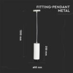 Fitting din Gips Suspendat pentru GU10 detaliu metalic Negru mat - Image 4