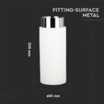 Fitting GU10 din Gips detaliu metalic cromat mat - Image 4