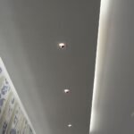 Fitting GU10 din Gips Gri detaliu metalic auriu-roz mat, Pătrat, Încastrat