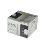 Corp pentru GU10 din beton și metal Gri capăt pătrat cromat - Image 2