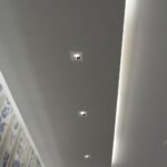 Corp pentru GU10 din beton și metal alb capăt pătrat cromat