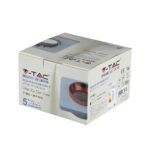 Corp pentru GU10 din beton și metal alb capăt pătrat cromat - Image 2