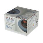 Corp pentru GU10 din beton și metal alb capăt rotund cromat - Image 2