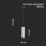 Fitting din Gips & Ciment Suspendat pentru GU10 detaliu metalic auriu-roz mat - Image 4