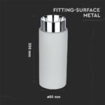 Fitting din Gips & Metal & Ciment Gri pentru GU10 detaliu metalic cromat - Image 4