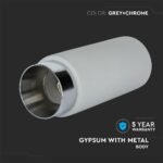 Fitting din Gips & Metal & Ciment Gri pentru GU10 detaliu metalic cromat - Image 5