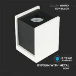 Fitting Pătrat din Gips Aplicat pentru GU10 detaliu metalic Negru mat - Image 5