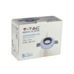 Fitting Rotund din Gips Alb Încastrat pentru GU10 detaliu metalic Negru - Image 2