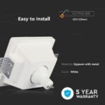 Fitting Pătrat din Gips Alb pentru GU10 spot led îngropat - Image 5
