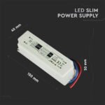 Sursă Alimentare LED din Plastic Slim 30W 12V IP67 - Image 2