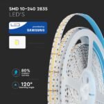 Bandă LED Cip SAMSUNG 2835 240 LEDs 24V IP20 6000K CRI95+ - Image 4