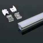 Kit Montaj din Aluminiu pentru Banda LED cu Dispersor 2000 x 23 x 15.5mm Aspect Lăptos - Image 2