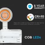 Proiector pe șină 7W LED Cip SAMSUNG Corp alb 5000K - Image 4