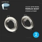 Carcasă pentru spoturi LED GU10, Rotund, Nichel - Image 4