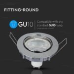 Carcasă pentru spoturi LED GU10, Rotund, Crom - Image 4