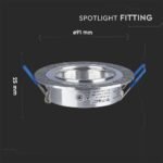 1 x Carcasă pentru spoturi LED GU10, Rotund, Aluminiu - Image 4