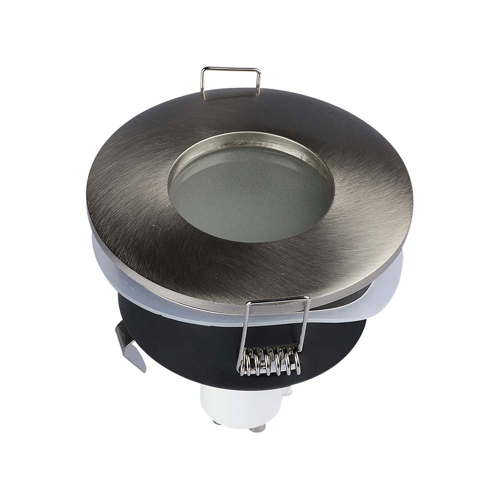 Carcasă pentru spoturi LED GU10, Rotund, Nichel