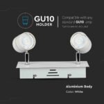 2 x GU10 Track Fitting, Alb rece - Image 5