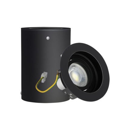 GU10 Carcasă Rotund Negru