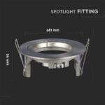 Carcasă pentru spoturi LED GU10 Rotundă, Satin Nickel - Image 3