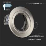 Carcasă pentru spoturi LED GU10 Rotundă, Satin Nickel - Image 4