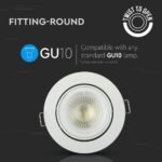 Carcasă pentru spoturi LED GU10 Rotundă, Alb - Image 4