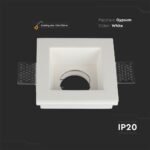 Carcasă pentru spoturi LED GU10 Pătrat Gypsum Alb 120 x 120 mm - Image 5