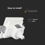 Carcasă pentru spoturi LED GU10 Pătrat Gypsum Alb 121 x 121 mm - Image 5