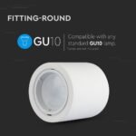 GU10 Ramă rotundaă din ipsos inel din aluminium Corp alb - Image 4