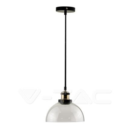 Pendul Vintage din Sticlă Transparent Jumătate Rotund Ф200
