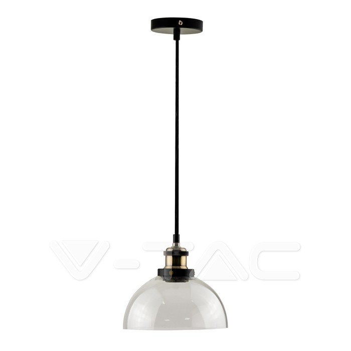 Pendul Vintage din Sticlă Transparent Jumătate Rotund Ф200