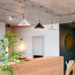 Pendul modern, parte superioară din lemn, alb - Image 3