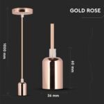 Set complet pendul roz auriu - Image 4