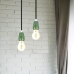 Suport pentru Lampă din Porțelan Verde - Image 2