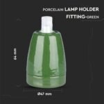 Suport pentru Lampă din Porțelan Verde - Image 5