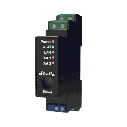 Shelly Pro 2PM v.1, Releu Smart Profesional 2 Canale, DIN, LAN + Wi-Fi
