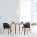 Suport pentru Lampă din Porțelan Galben - Image 3