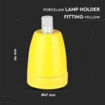 Suport pentru Lampă din Porțelan Galben - Image 5