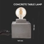 Lampă de birou E27 Beton Ф160 - Image 3