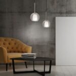 Pendul din Sticlă Dubla Gri+Alb Ф180mm - Image 3