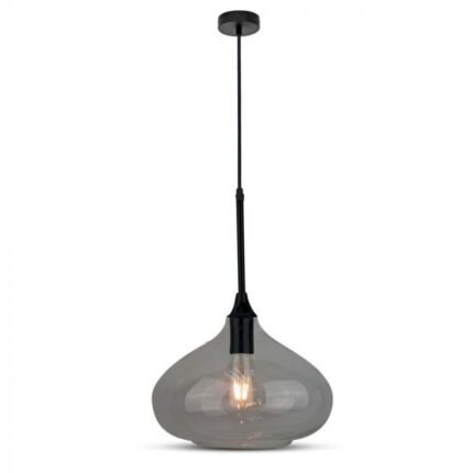 Pendul Modern Negru Sticlă Transparent Ф280mm