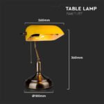 Lampă de masă comutator E27 Galben - Image 3
