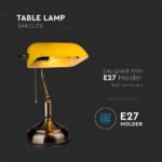 Lampă de masă comutator E27 Galben - Image 4