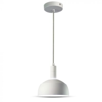 Suport Pendul de plastic E14 margine de aluminium Alb