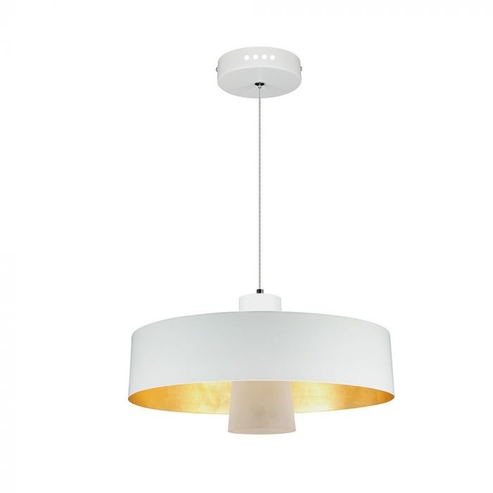 Pendulă LED 7W (Acrilic) Abajur alb Ø340 Lumină caldă