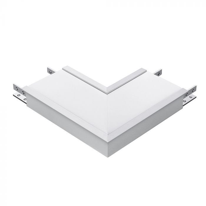 8W Conector în L Argintiu 4000K