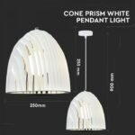 Pendulă Light Cone Prism Alb - Image 2