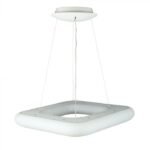 42W Pendul pătrat schimbarea culorilor 600 x 600 Dimabil alb