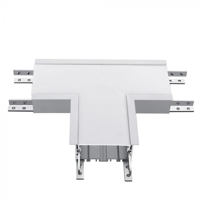12W Conector Inferior în T Argintiu 4000K