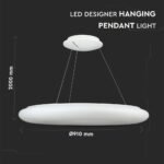 105W LED Designer Pendul Suspendat Triac Dimabil Alb 3000K - Image 3